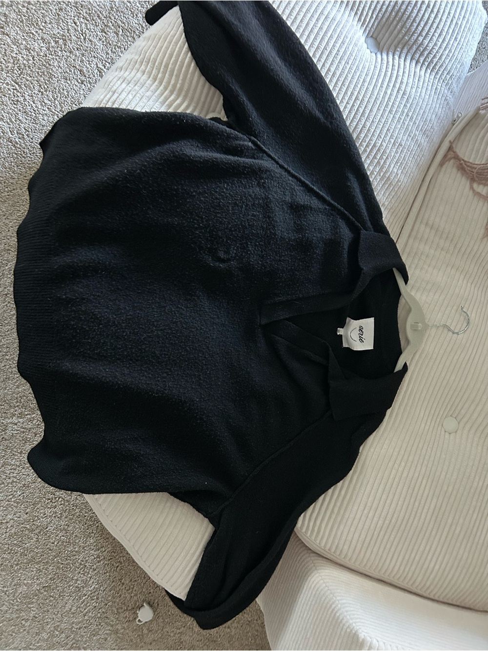 Aerie Black Collared Sweater